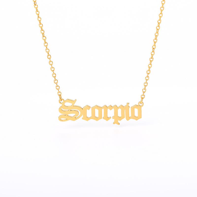 Collier Zodiac Old English Paris Flavor Scorpion